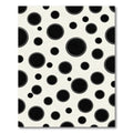 Modern Monochrome Polka Dot Art Rug