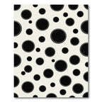 Modern Monochrome Polka Dot Art Rug