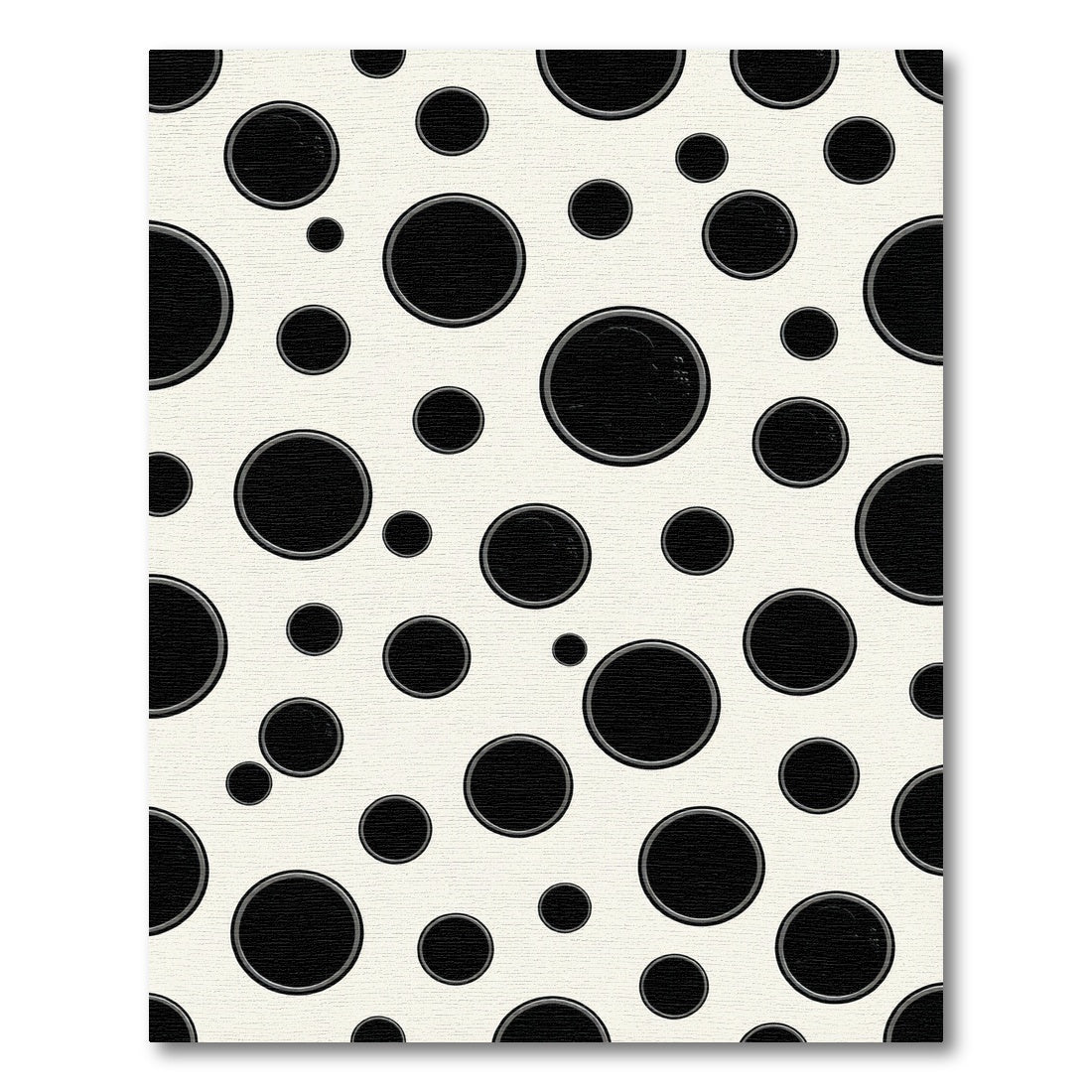 Modern Monochrome Polka Dot Art Rug