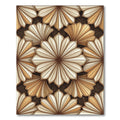 Golden Fan Petal Abstract Bloom Rug