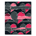 Torn Paper Pink Black Collage Rug