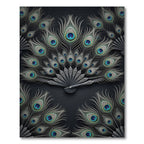 Elegant Peacock Feather Fan Rug