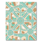 Pastel Geometric Urban Street Map Rug