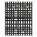 Black Ivory Intersecting Grid Rug