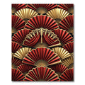 Regal Red Gold Fan Array Rug