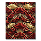 Regal Red Gold Fan Array Rug