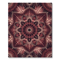 Coral Dotted Mandala Burst Rug