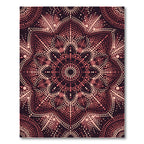 Coral Dotted Mandala Burst Rug