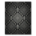 Monochrome Tribal Aztec Diamond Art Rug