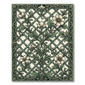 Sage Botanical Ivy Trellis Floral Rug