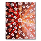 Radiant Cherry Blossom Sunburst Rug