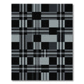 Monochromatic Charcoal and Black Plaid Check Rug