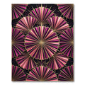 Art Deco Pink Purple Fan Medallion Rug