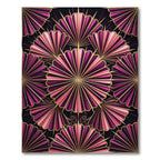 Art Deco Pink Purple Fan Medallion Rug