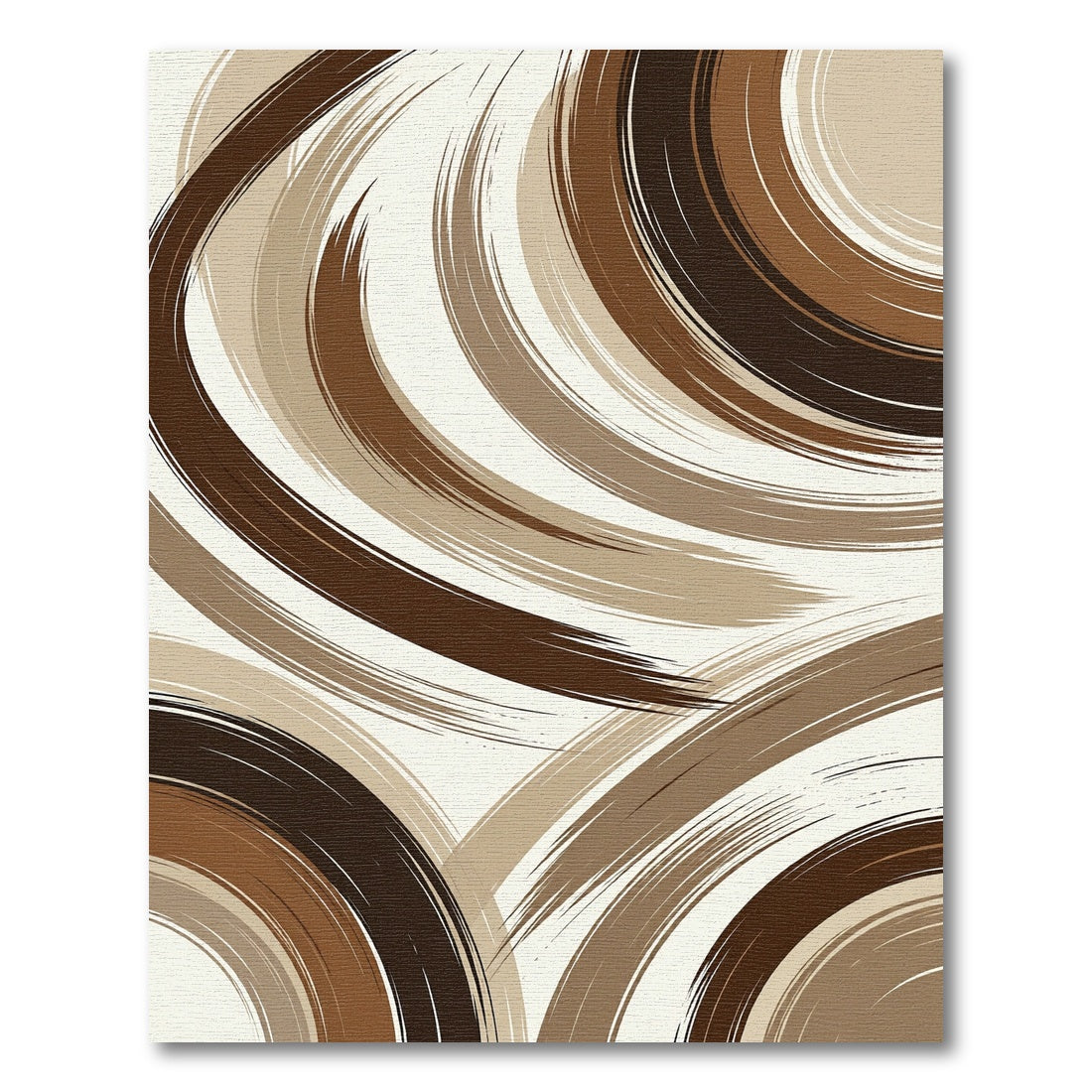 Earthy Tones Abstract Swirl Rug