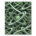 Green Intertwined Abstract Swirl Rug