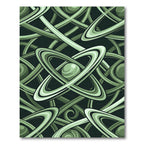 Green Intertwined Abstract Swirl Rug