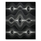 Abstract White Wave Flow Rug