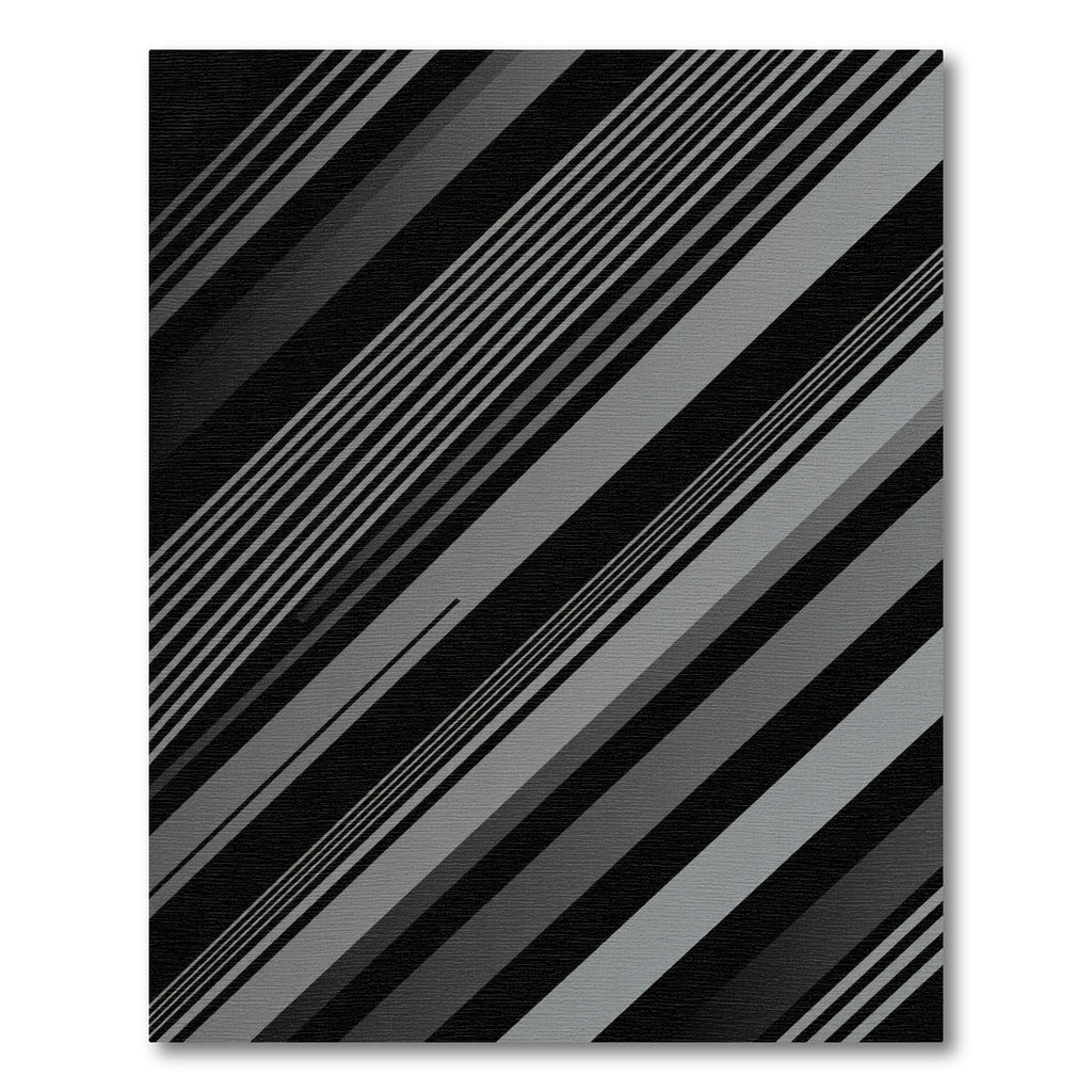 Modern Minimalist Gray Diagonal Stripe Rug