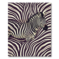 Earthy zebra stripes with a regal flair Rug