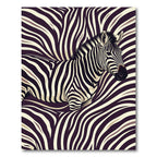 Earthy zebra stripes with a regal flair Rug