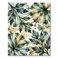 Earthy Watercolor Leaf Splatter Design Rug