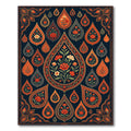Midnight Floral Paisley Teardrop Arrangement Rug