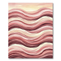 Rose Gold Abstract Wave Stripes Rug