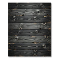 Rustic Dark Gray Wood Grain Rug