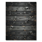Rustic Dark Gray Wood Grain Rug