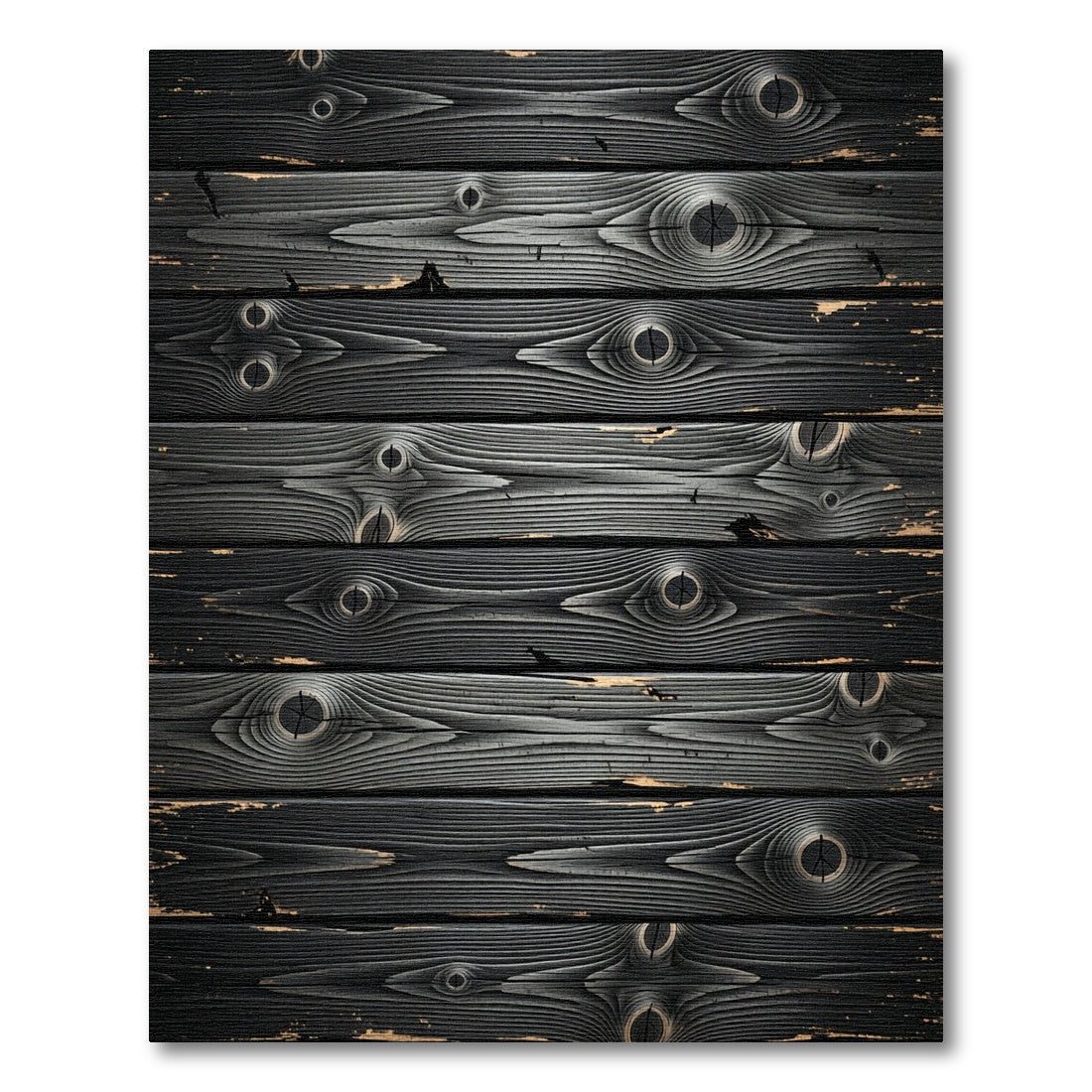 Rustic Dark Gray Wood Grain Rug