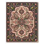 Ornate Blush Paisley Floral Medallion Rug