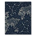Celestial World Map Constellation Rug