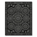 Silver Octagon Tribal Border Rug