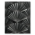 Monochrome Fan Blade Geometric Abstract Rug