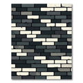 Monochrome Distressed Brick Pattern Rug