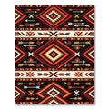 Bold Terra Cotta Southwestern Arrow Diamond Rug