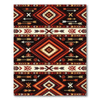 Bold Terra Cotta Southwestern Arrow Diamond Rug
