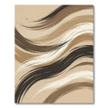 Abstract Neutral Earth Tone Wave Art Rug