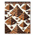 Brown Terracotta Step Pyramid Decolement Rug