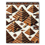 Brown Terracotta Step Pyramid Decolement Rug