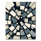 Abstract Radial Geometric Tile Rug