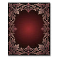 Rich Burgundy Floral Ornate Frame Rug