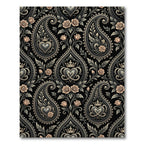 Cream Rose Paisley Heart Crown Rug