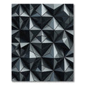 Charcoal Gray Geometric Crystal Form Rug