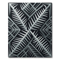 Monochromatic Fern Geometric Arrangement Rug