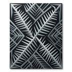 Monochromatic Fern Geometric Arrangement Rug