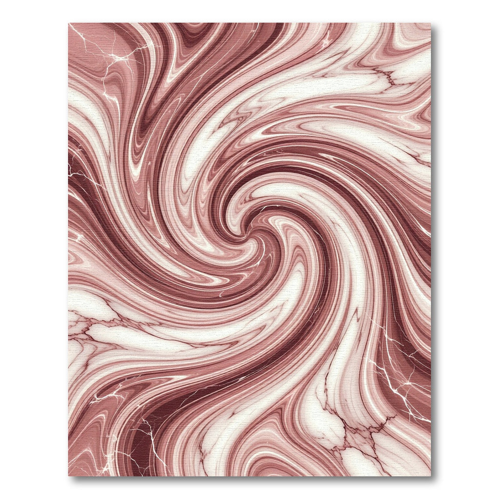 Ethereal Rose Gold Swirling Marble Rug