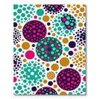 Vibrant Multicolored Polka Dot Spheres Rug