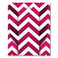 Modern Magenta Geometric Chevron Stripe Rug